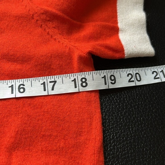 TORY SPORT Cashmere Polo Sweater Performance Poppy Red Short Sleeve Sz XL - Picture 8 of 9